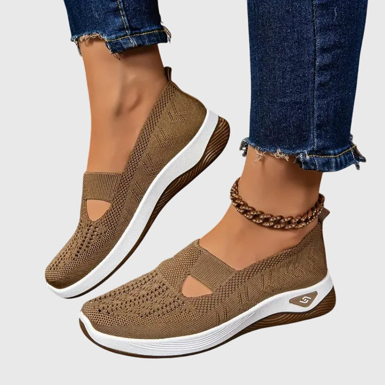 Autumn – Glitter Mesh Slip On Walking Sneakers