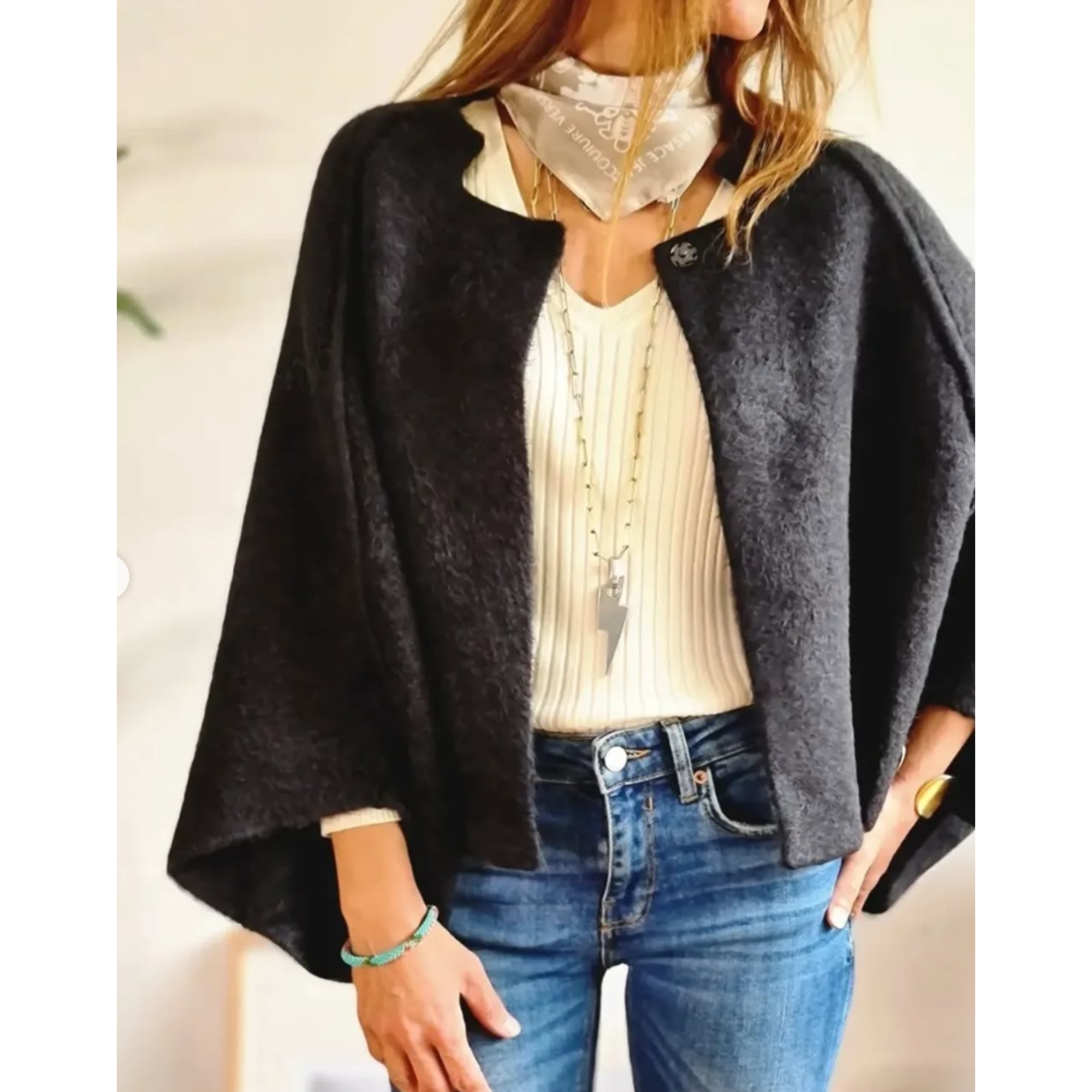 Elise – Faux Fur Collared Jacket