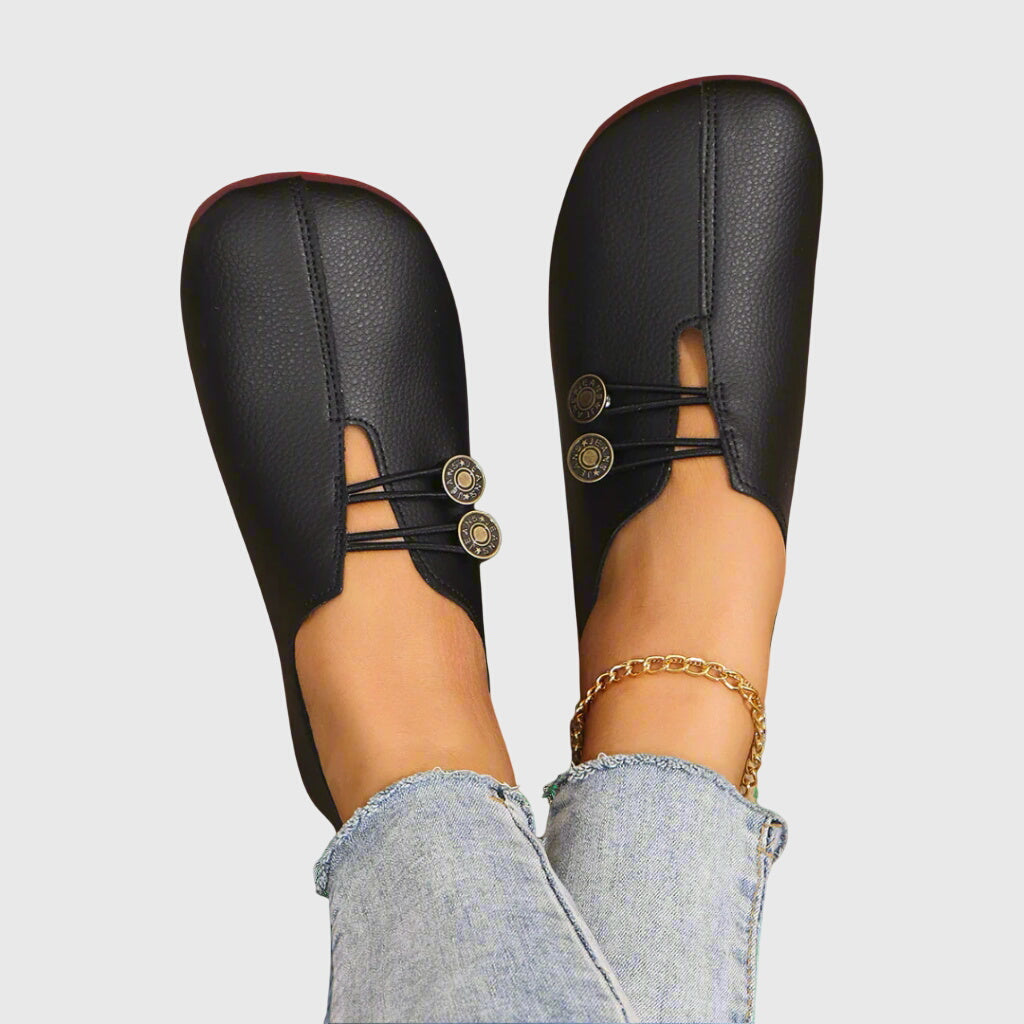 Jolene – Faux Leather Slip On Round Toe Flats