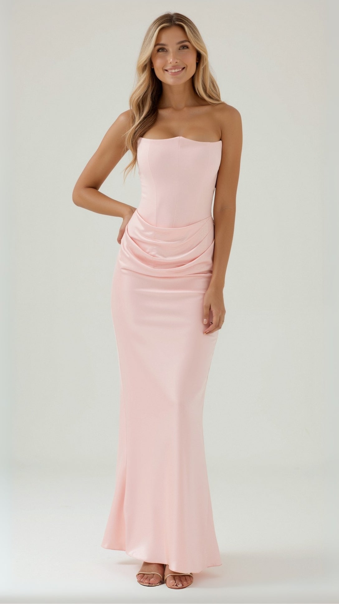Renata – Strapless Bodycon Evening Maxi Dress