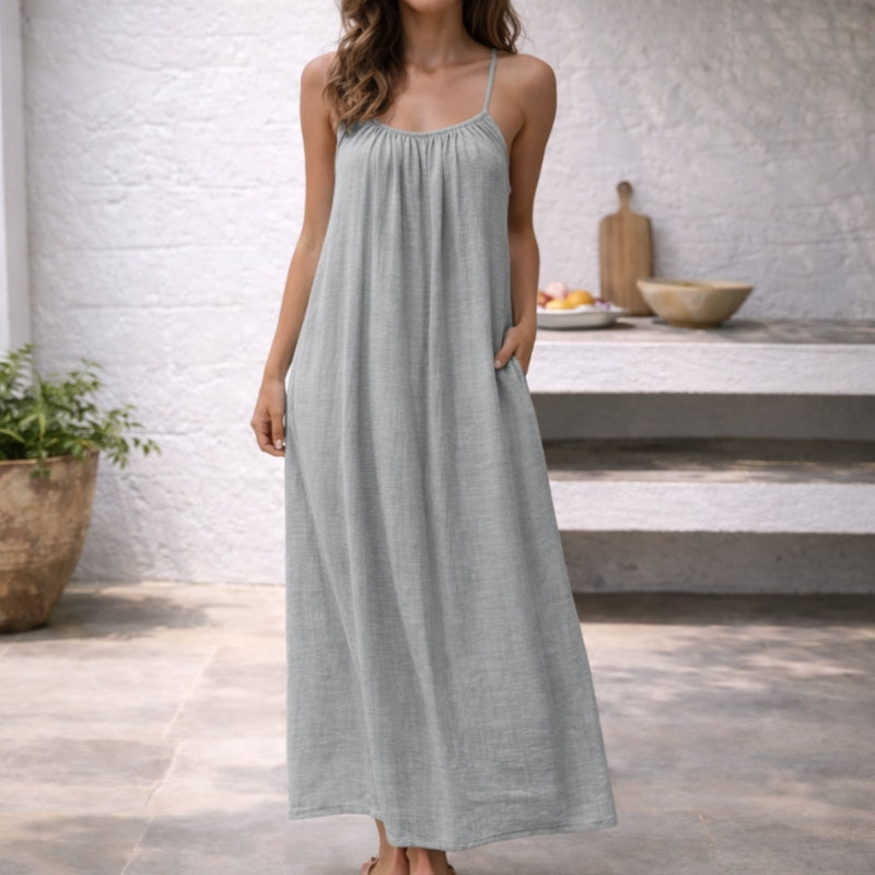 Riley – Scoop Neck Cami Summer Maxi Dress