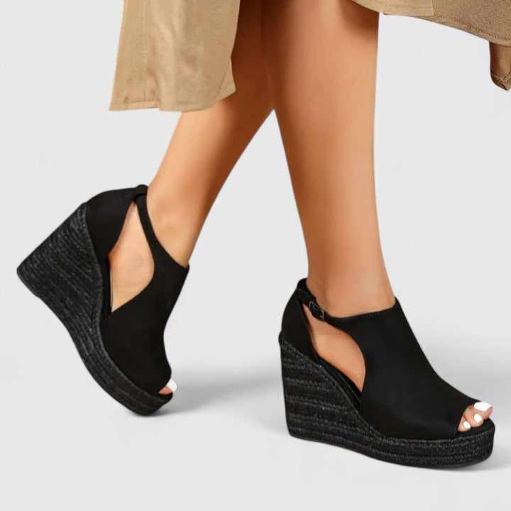 Riley – Peep Toe Platform Wedge Sandals
