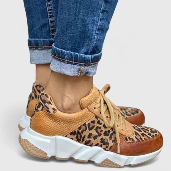 Lucy – Leopard Print Chunky Platform Sneakers
