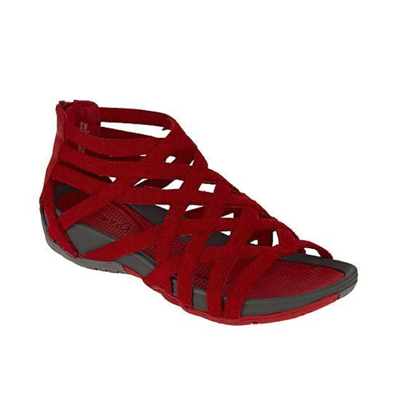 Diana – Woven Cutout Closed Toe Wedge Sandals