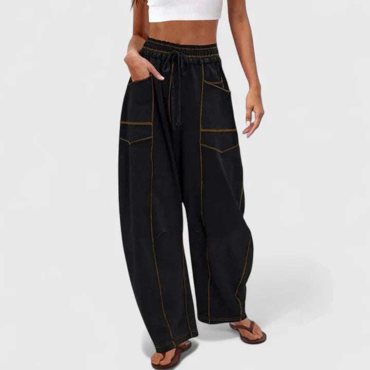 Ophelia – Pleated Barrel Leg Pants