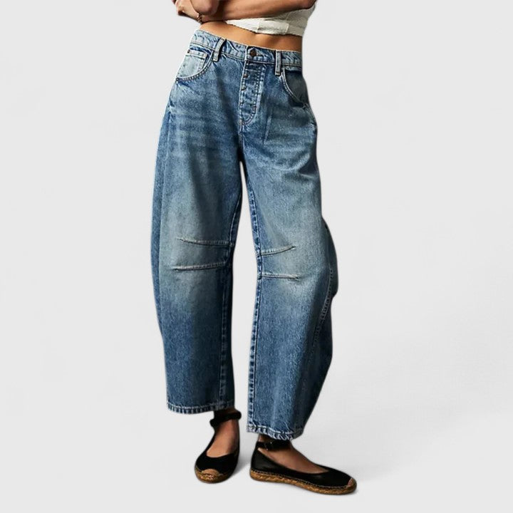 June – Denim Barrel Leg Jeans