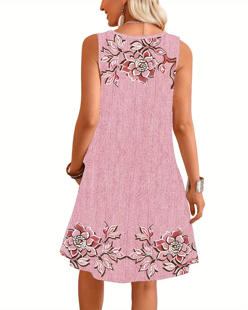 Hattie – Embroidered Denim A Line Mini Dress