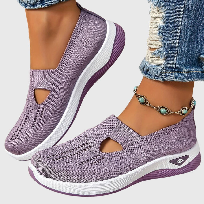 Autumn – Glitter Mesh Slip On Walking Sneakers