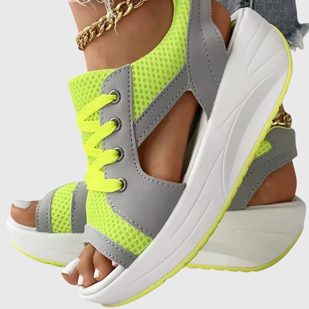 Luna – Lace Up Peep Toe Sneaker Sandals