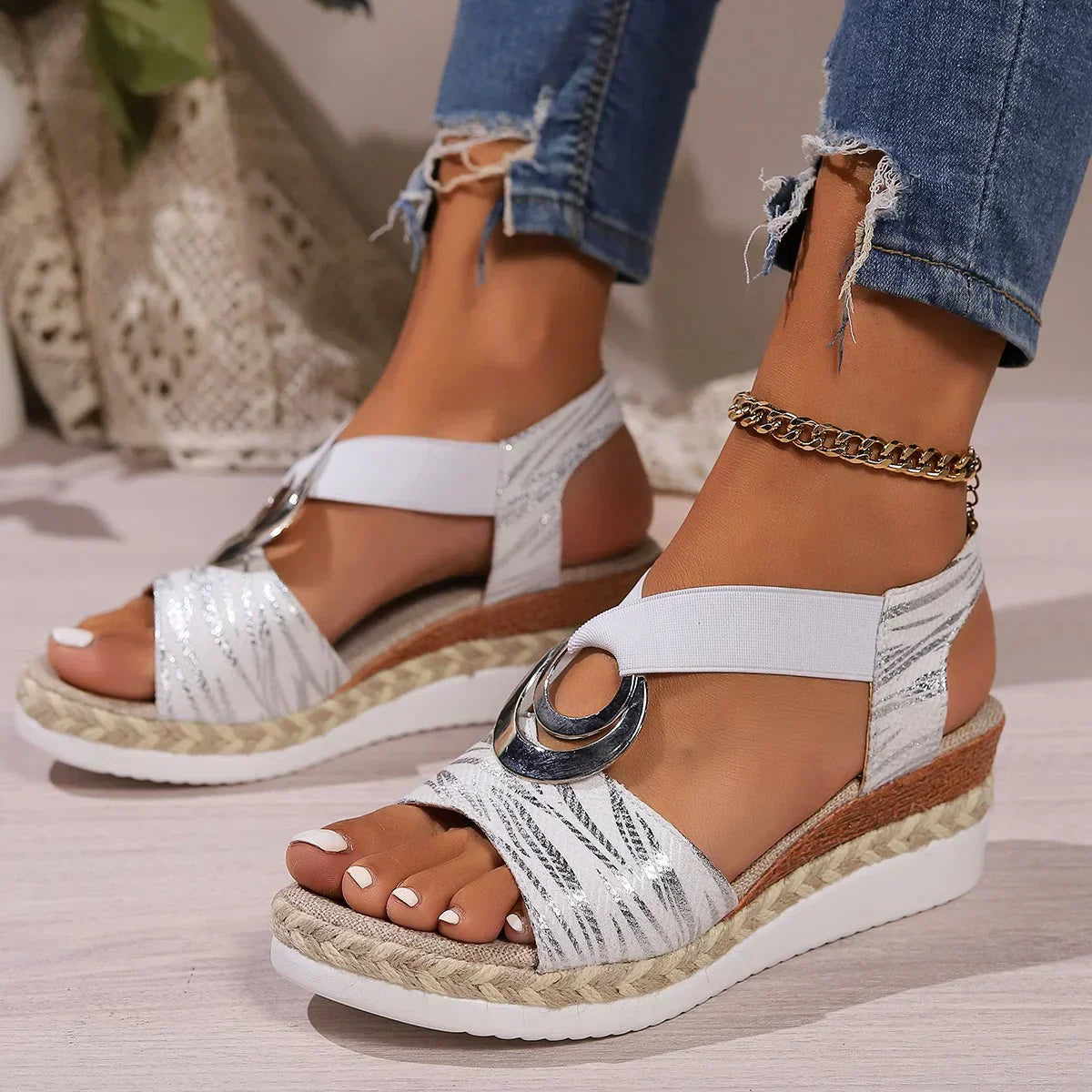 Noelle – Crisscross Slingback Espadrille Sandals