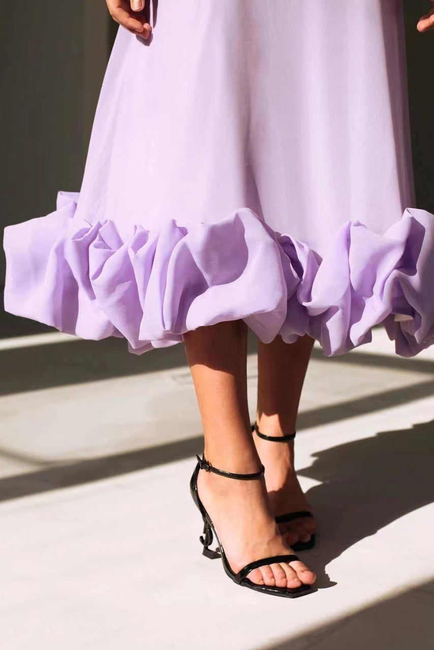 Norah – Ruffle Hem Mermaid Evening Maxi Dress