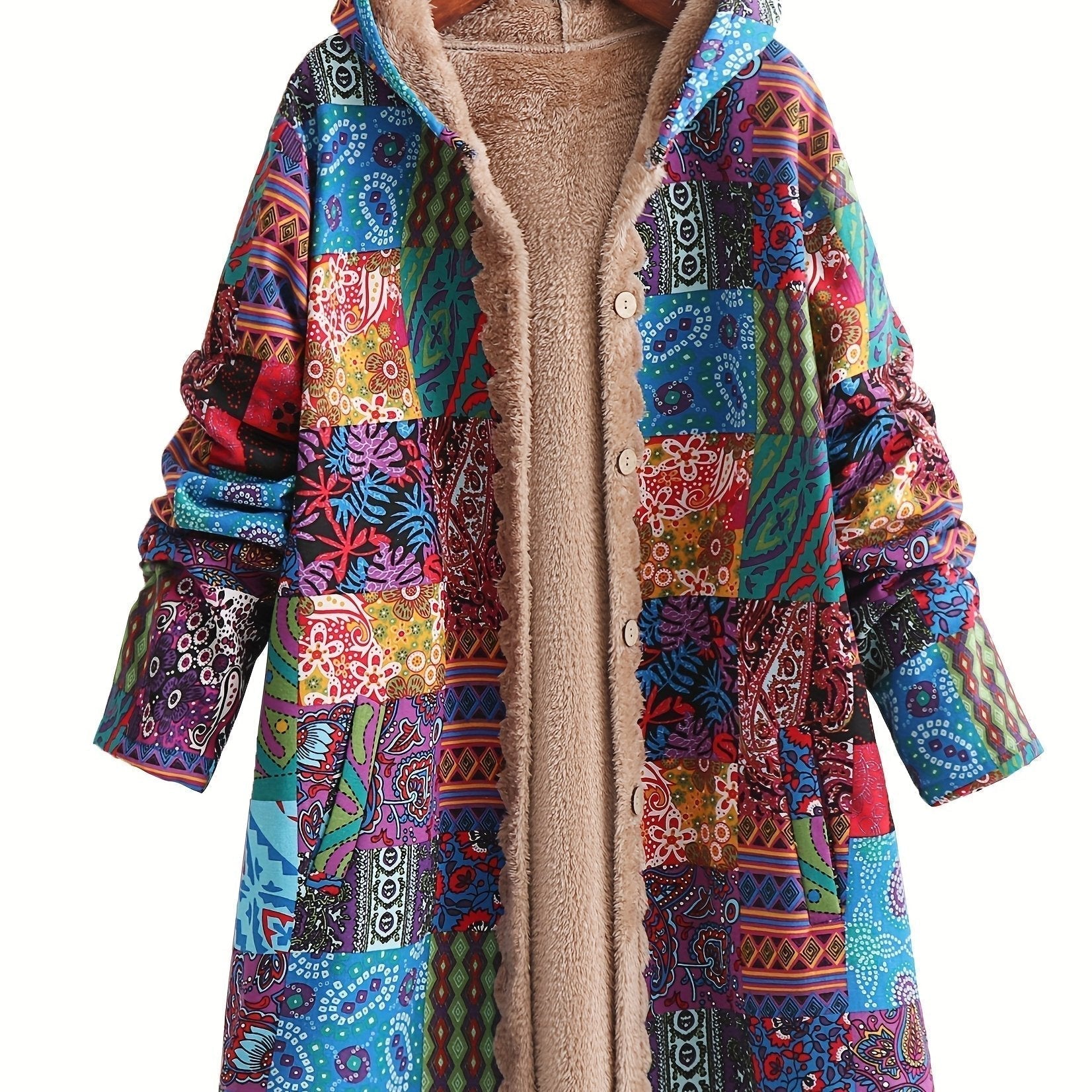 Madeline – Floral Print Quilted Longline Coat