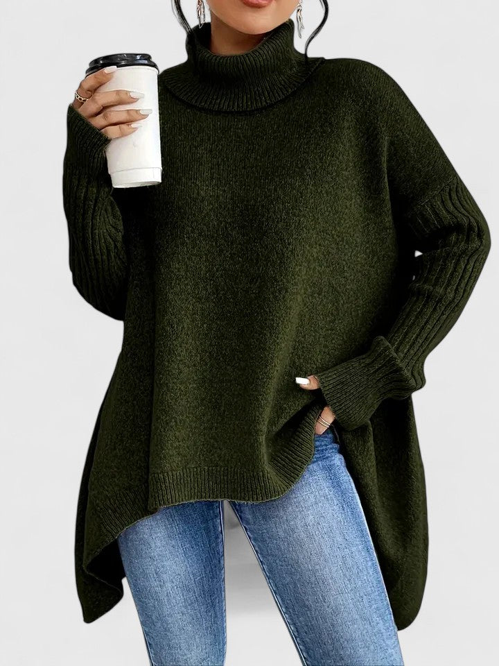 Harmony – Oversized High Low Turtleneck Sweater
