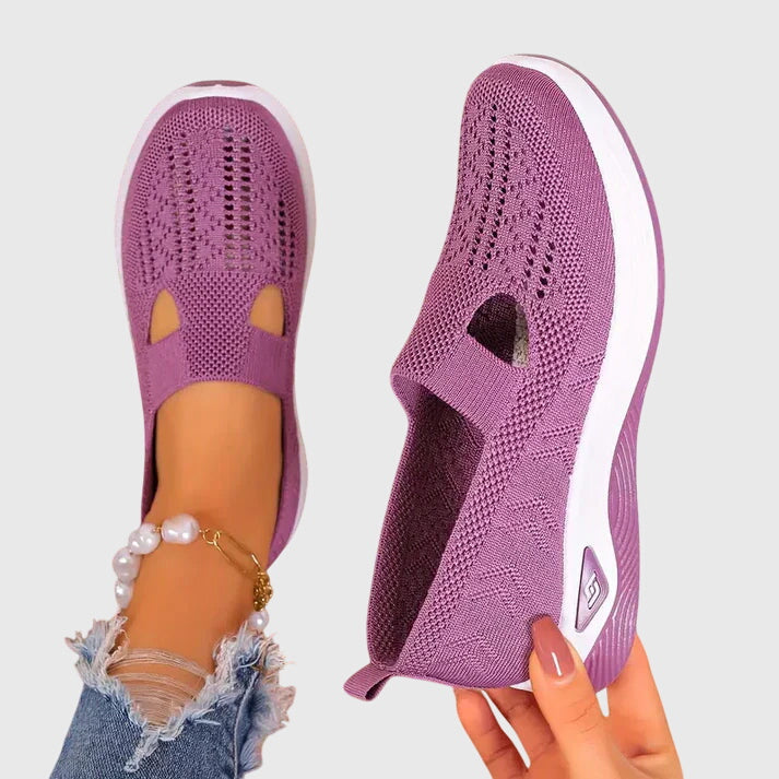 Autumn – Glitter Mesh Slip On Walking Sneakers