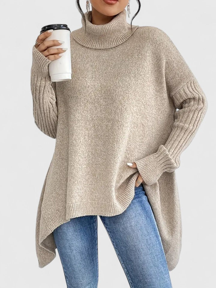 Harmony – Oversized High Low Turtleneck Sweater