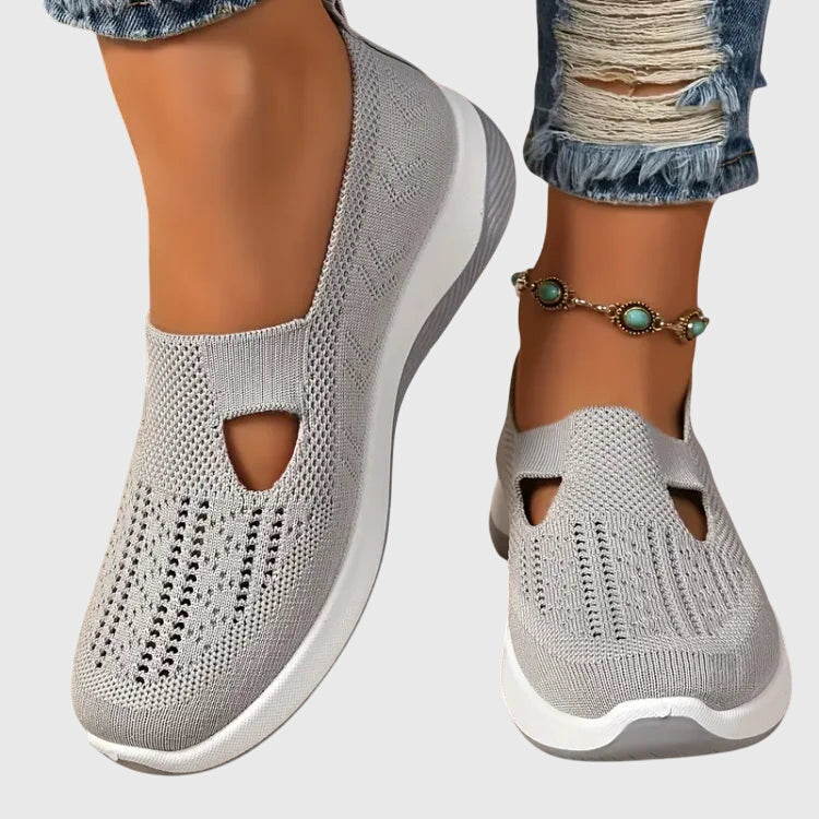 Autumn – Glitter Mesh Slip On Walking Sneakers
