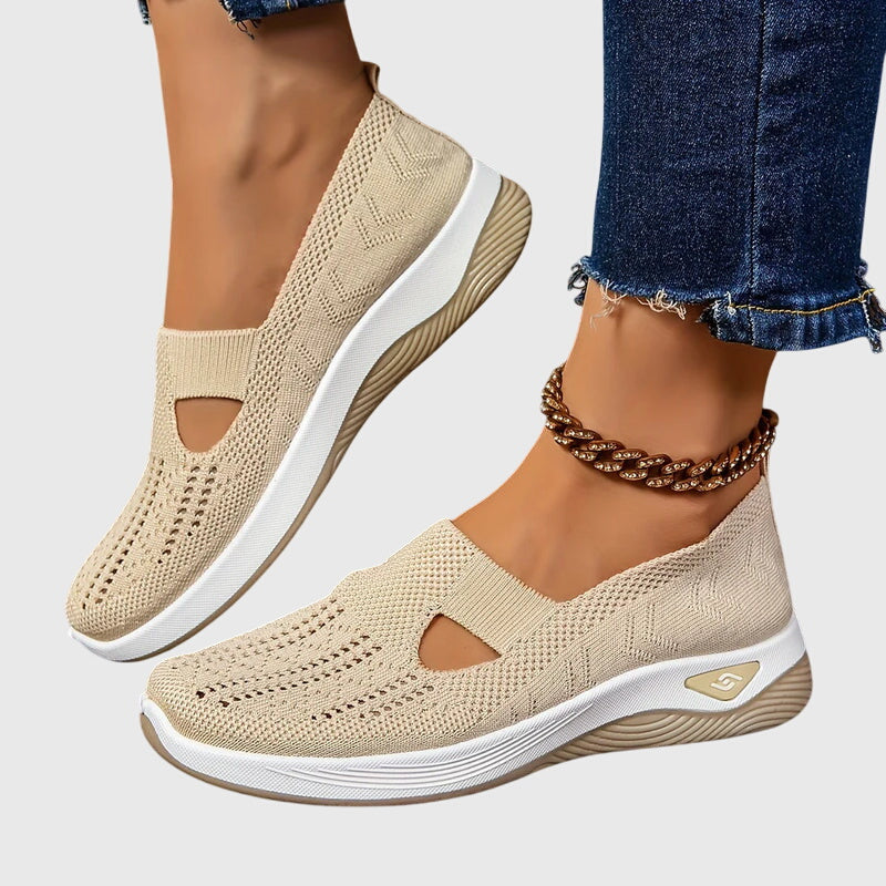 Gabriella – Knit Slip On Low Top Walking Sneakers
