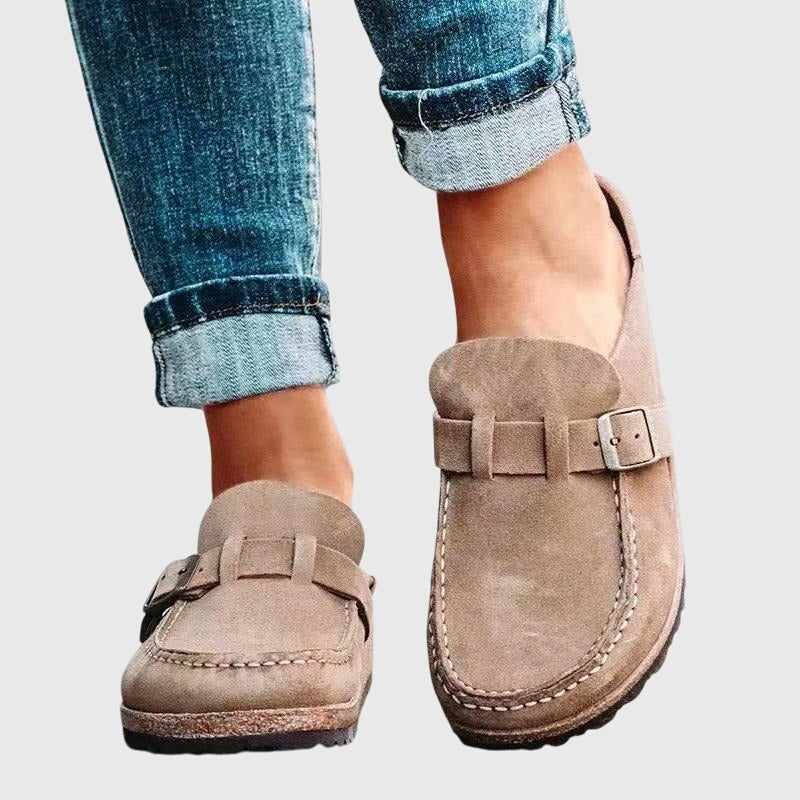 Maria – Suede Slip On Mule Clogs