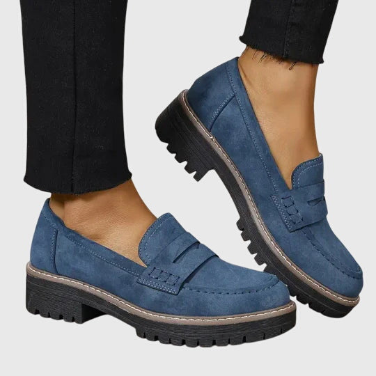 Iris – Suede Chunky Lug Sole Loafers
