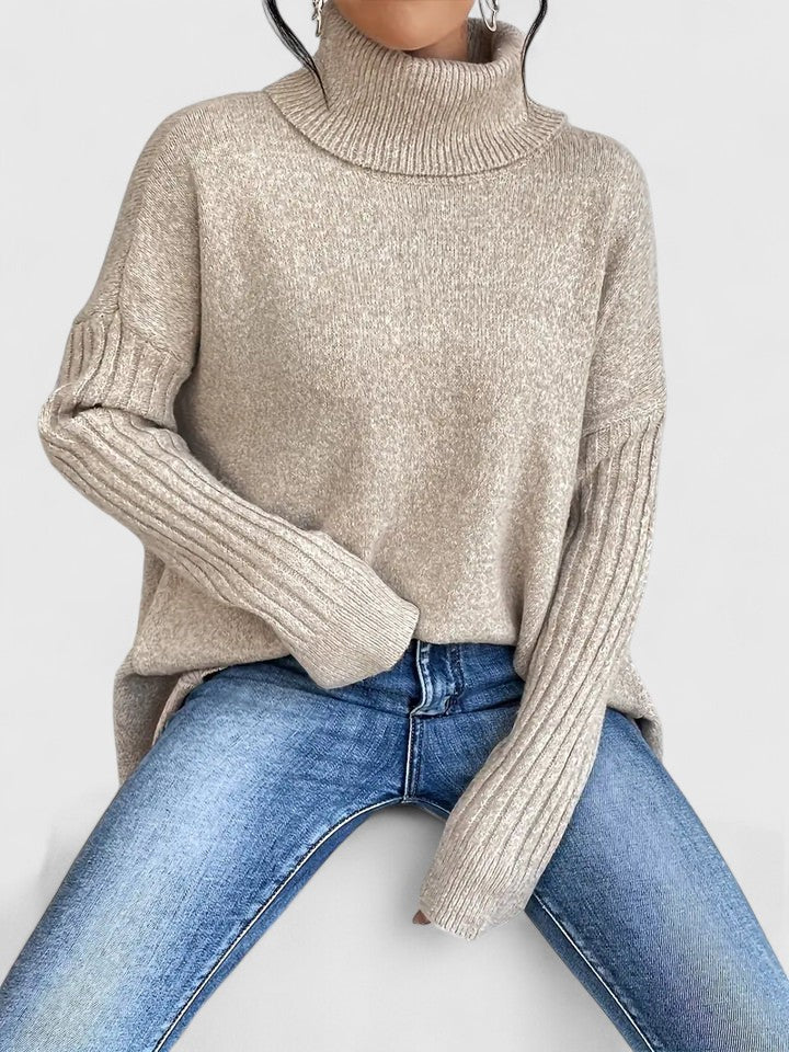 Harmony – Oversized High Low Turtleneck Sweater