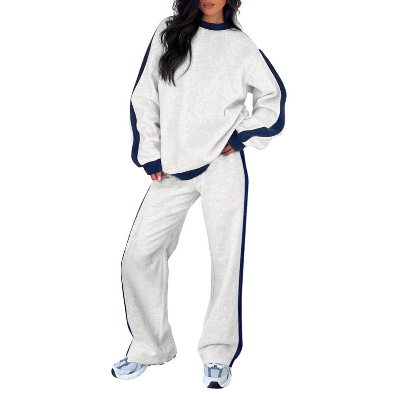 Clara – Side Stripe Sweatshirt And Pants Lounge Set