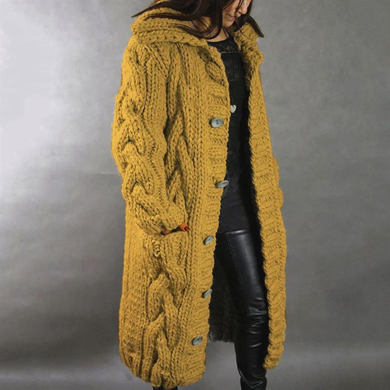 Tessa – Chunky Cable Knit Longline Cardigan