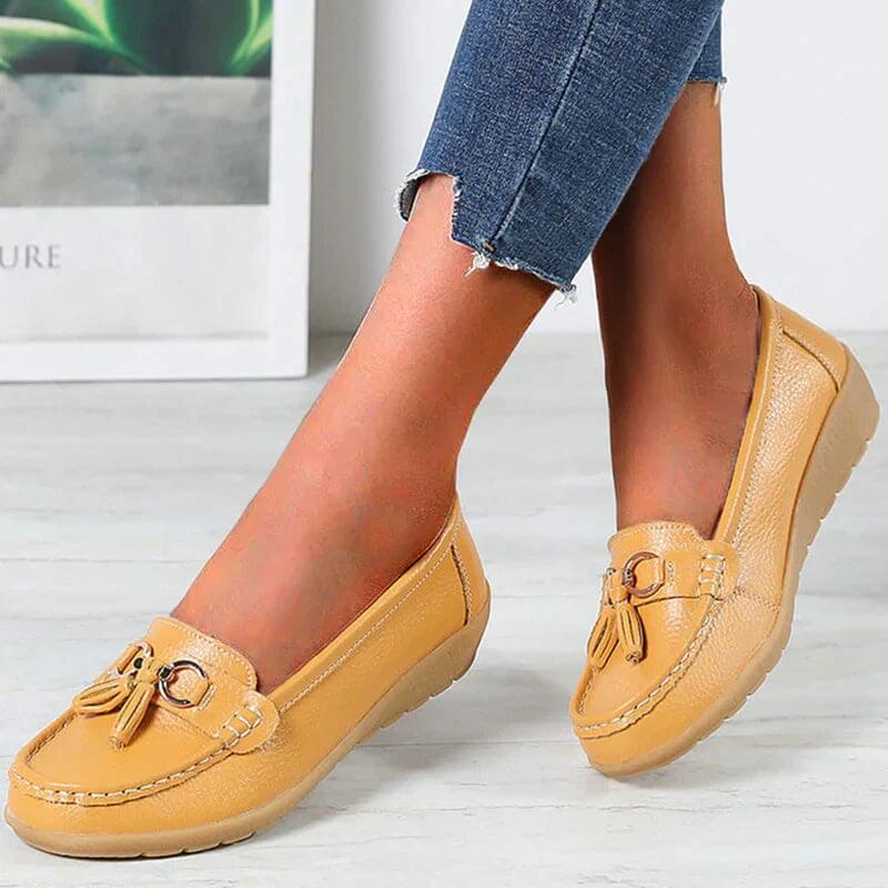 Mabel – Suede Tassel Slip On Loafers