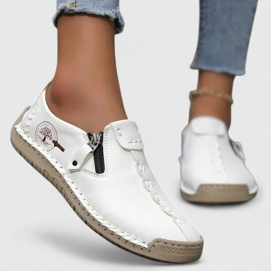 Eleanor – Leather Slip On Round Toe Loafers