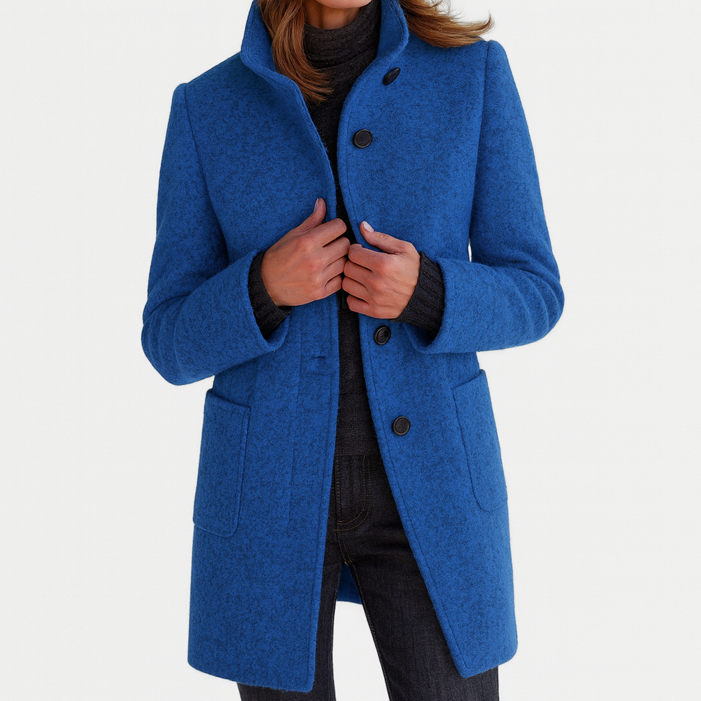 Claire – Single Breasted Mid Length Coat