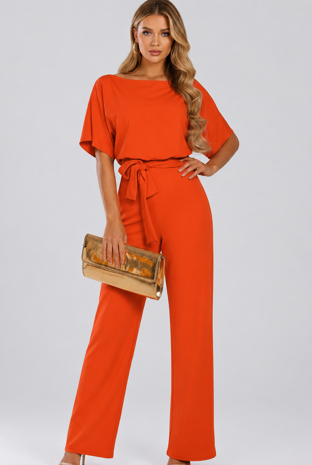 Maeve – Dolman Sleeve Tie Waist Wide Leg Jumpsuit