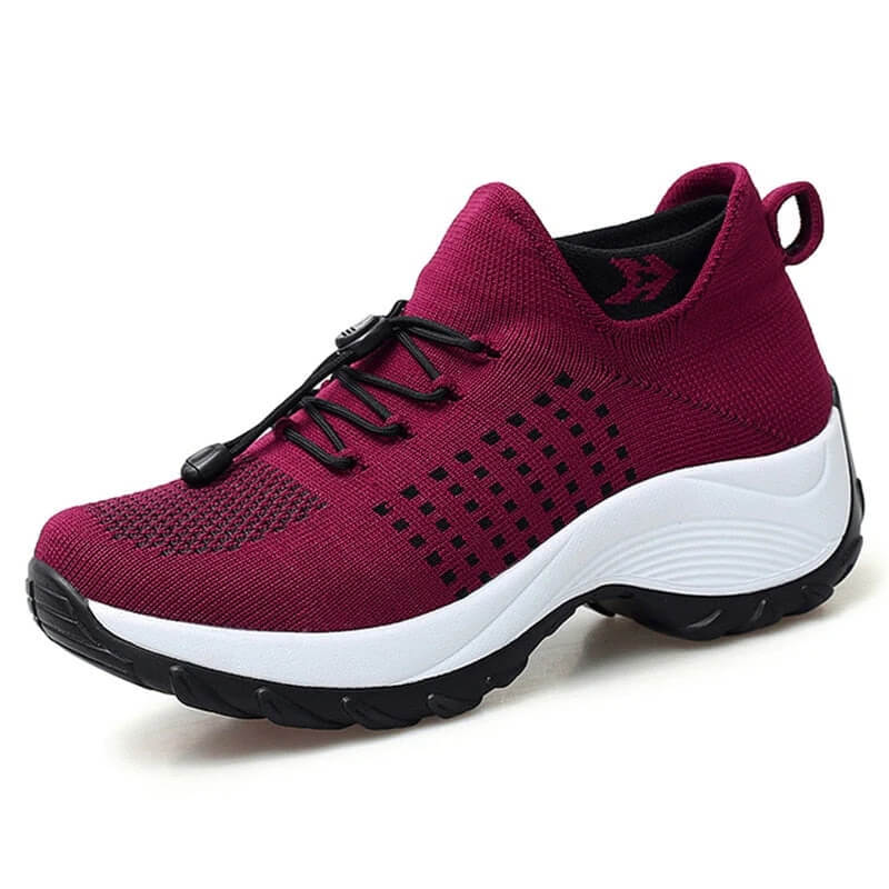 Bianca – Knit Slip On Chunky Sole Walking Sneakers