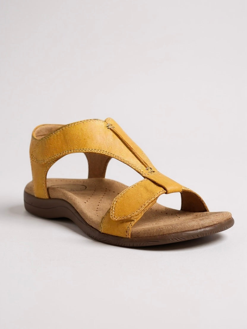 Olivia – T Strap Slingback Flat Sandals