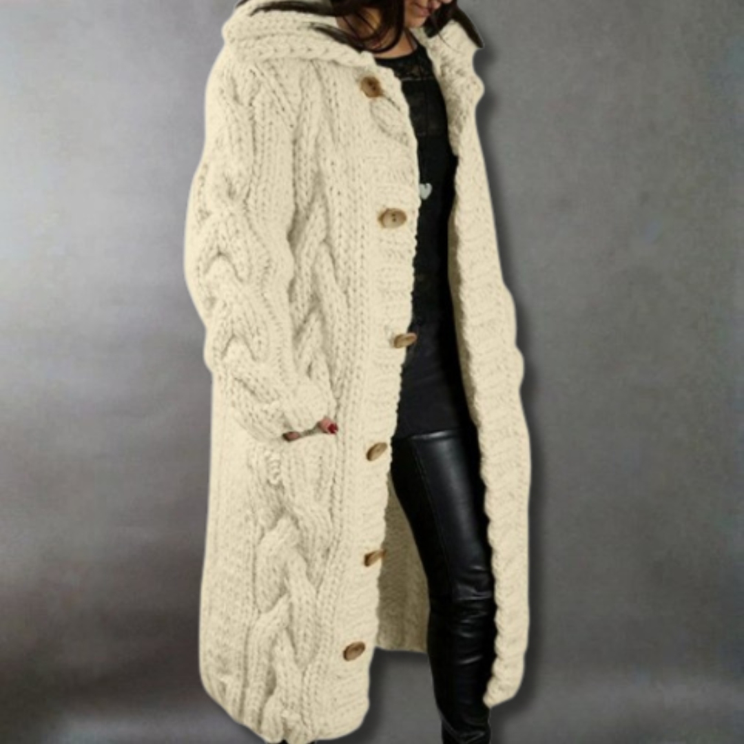 Tessa – Chunky Cable Knit Longline Cardigan