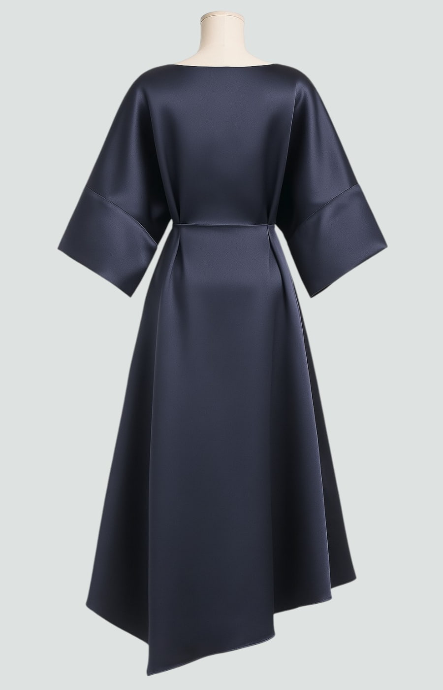 Harper – Satin Draped Cocktail Midi Dress