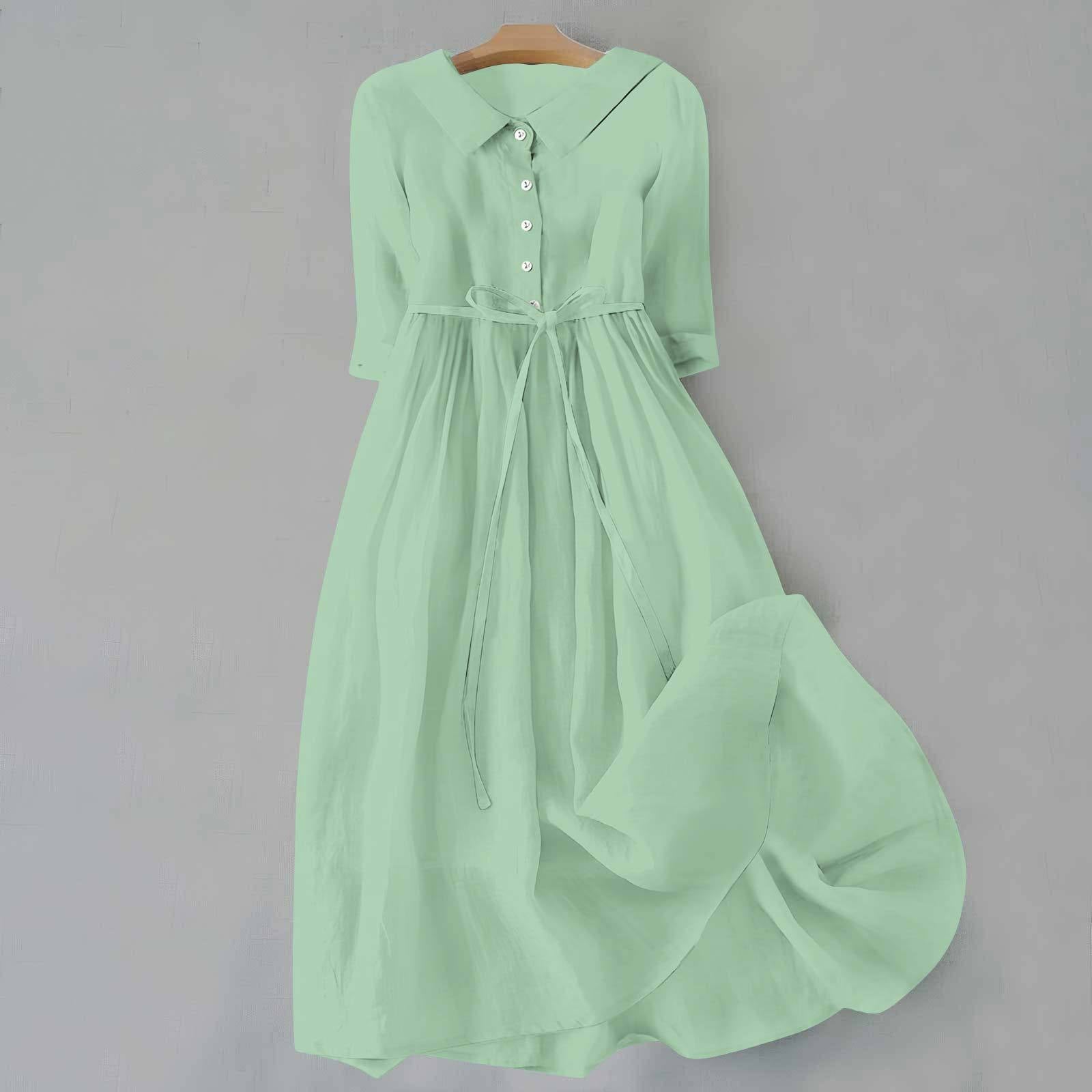 Ava – Ruffle V Neck Flowy Summer Midi Dress