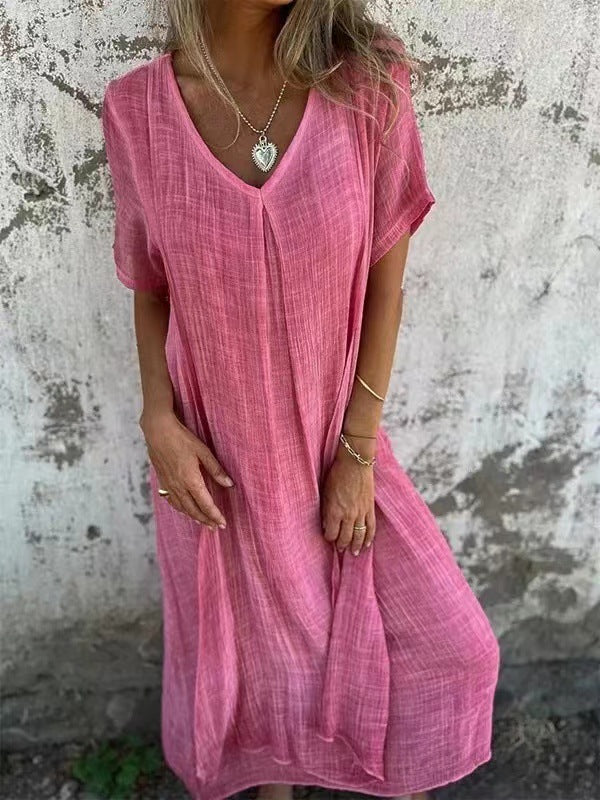 Genevieve – V Neck Tiered Summer Maxi Dress