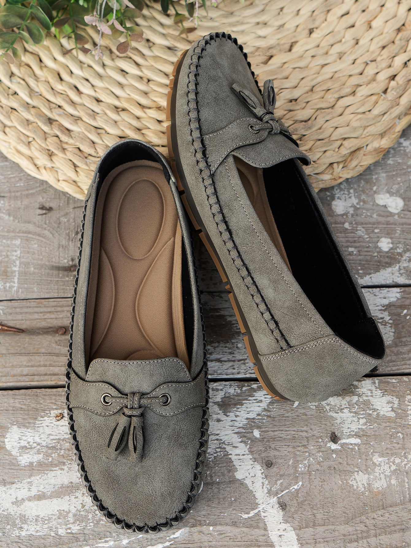 Josie – Suede Tassel Moc Toe Loafers