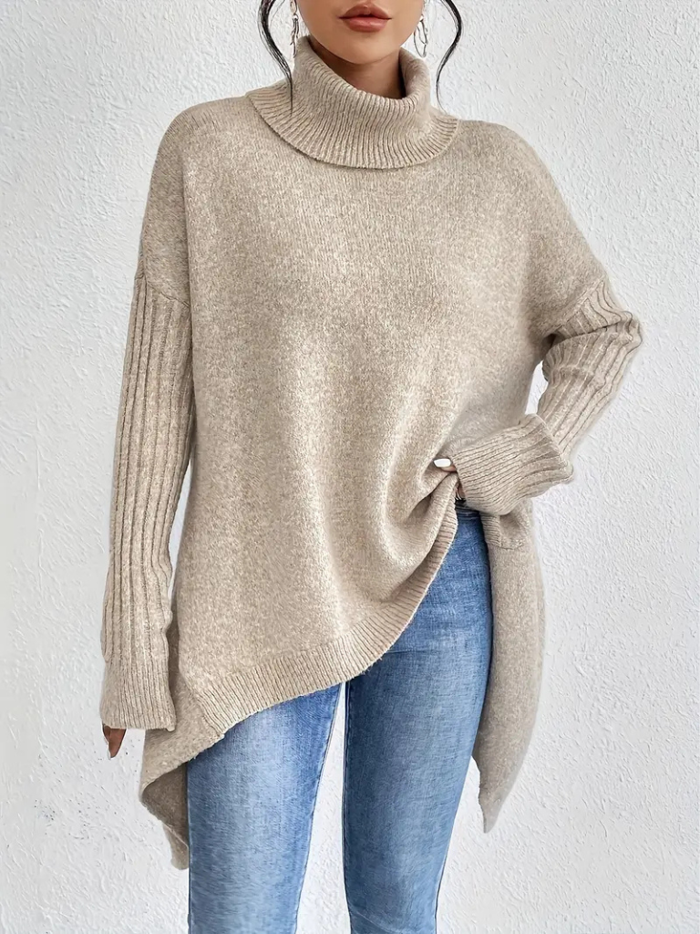 Octavia – Oversized Turtleneck Knit Sweater