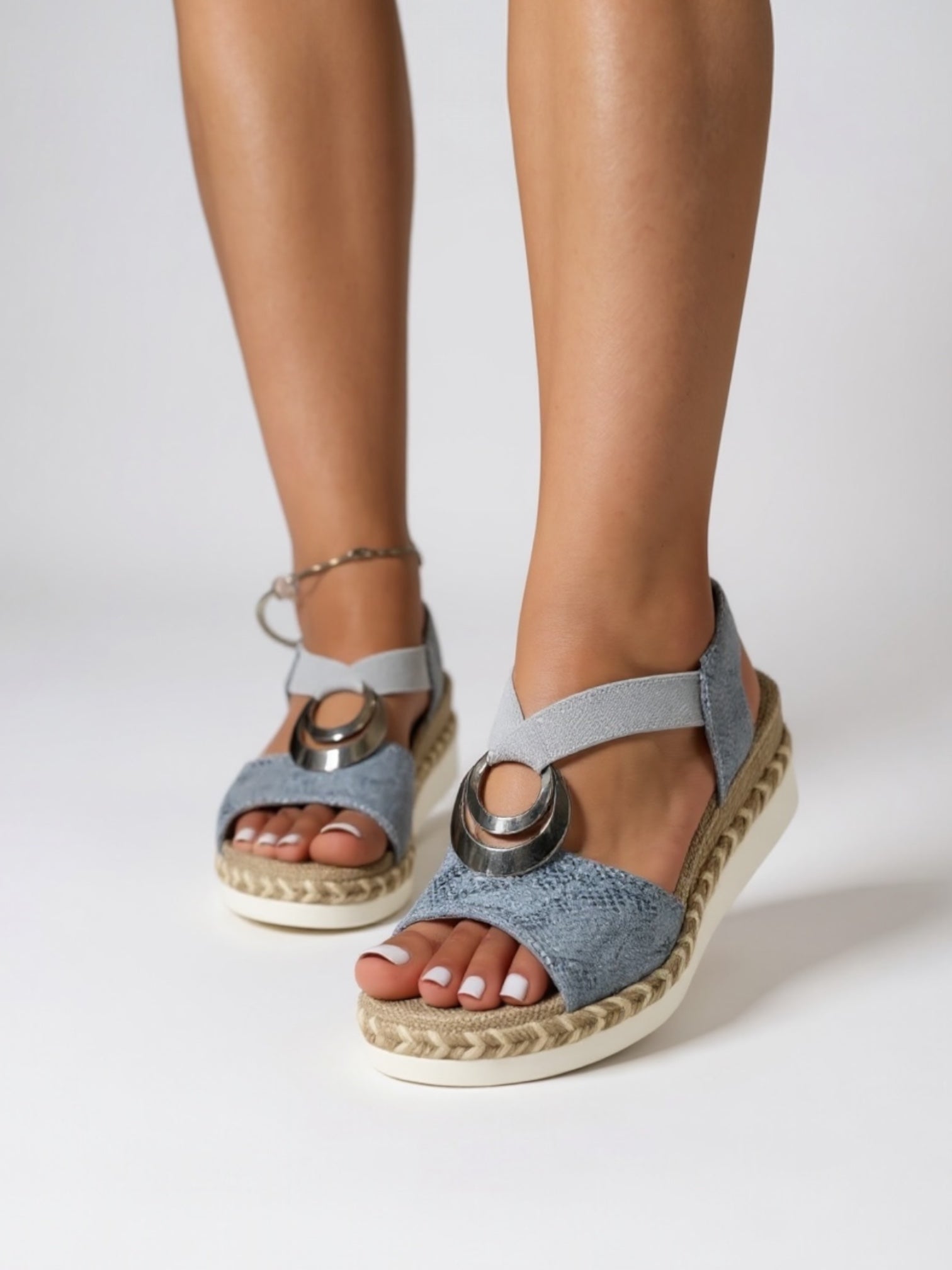 Hope – Embellished Double Strap Platform Sandals