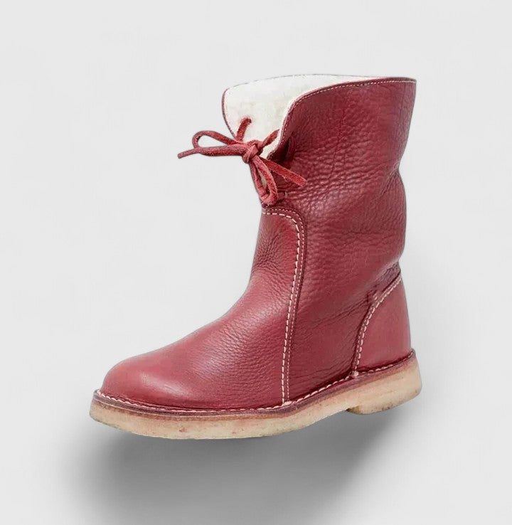 Talia – Suede Faux Fur Trim Ankle Boots