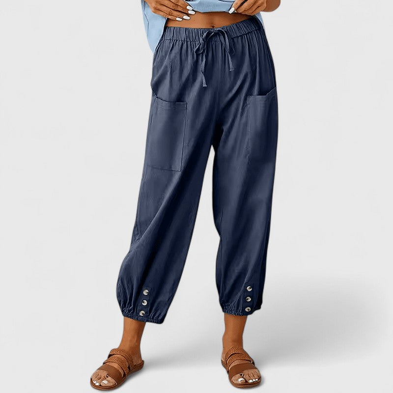 Isabelle – Elastic Waist Cropped Harem Pants