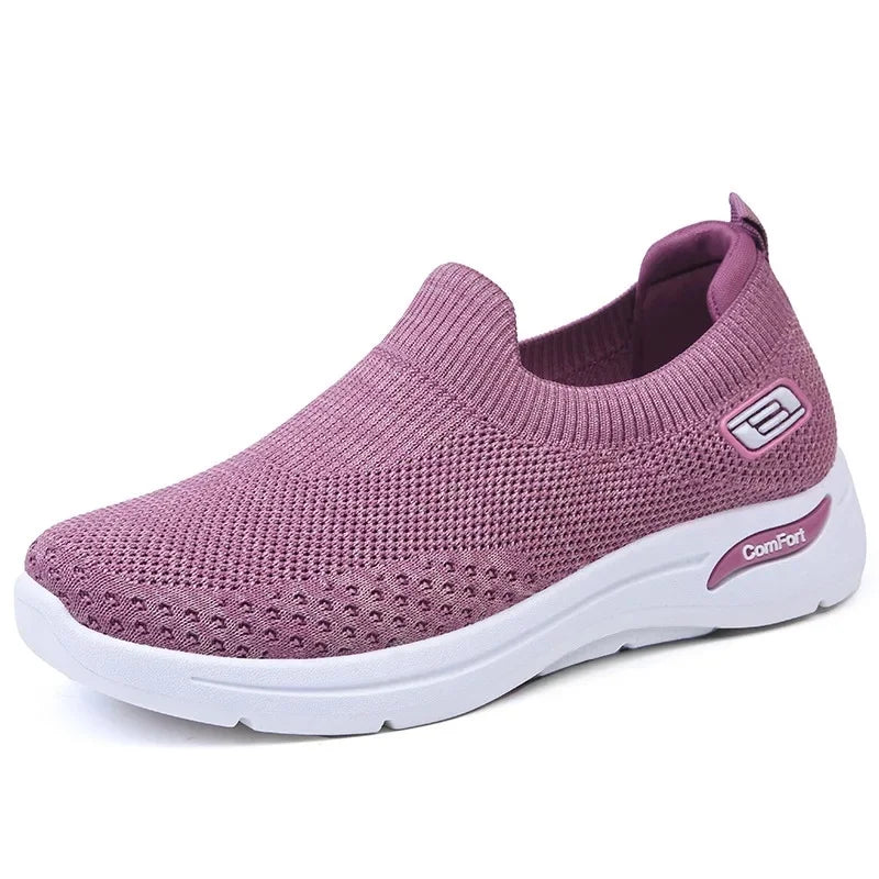 Brianna – Knit Sock Slip On Walking Sneakers