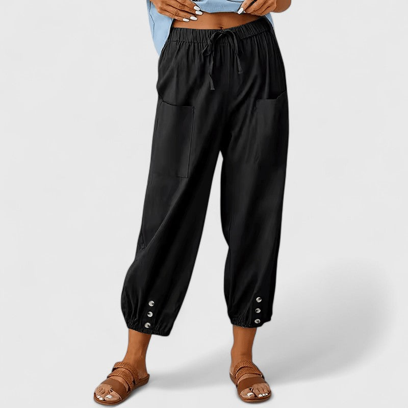 Isabelle – Elastic Waist Cropped Harem Pants