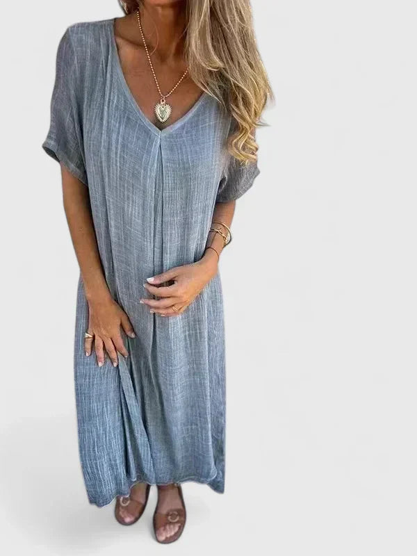 Abigail – V Neck Flowy Summer Maxi Dress