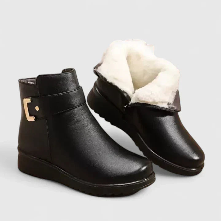 Peyton – Leather Faux Fur Lined Ankle Boots