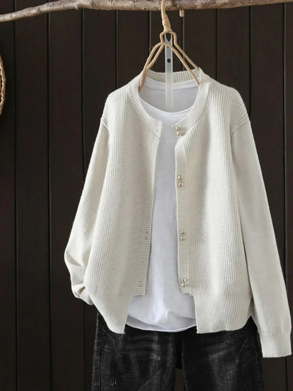 Cora – Batwing Sleeve Button Up Knit Cardigan