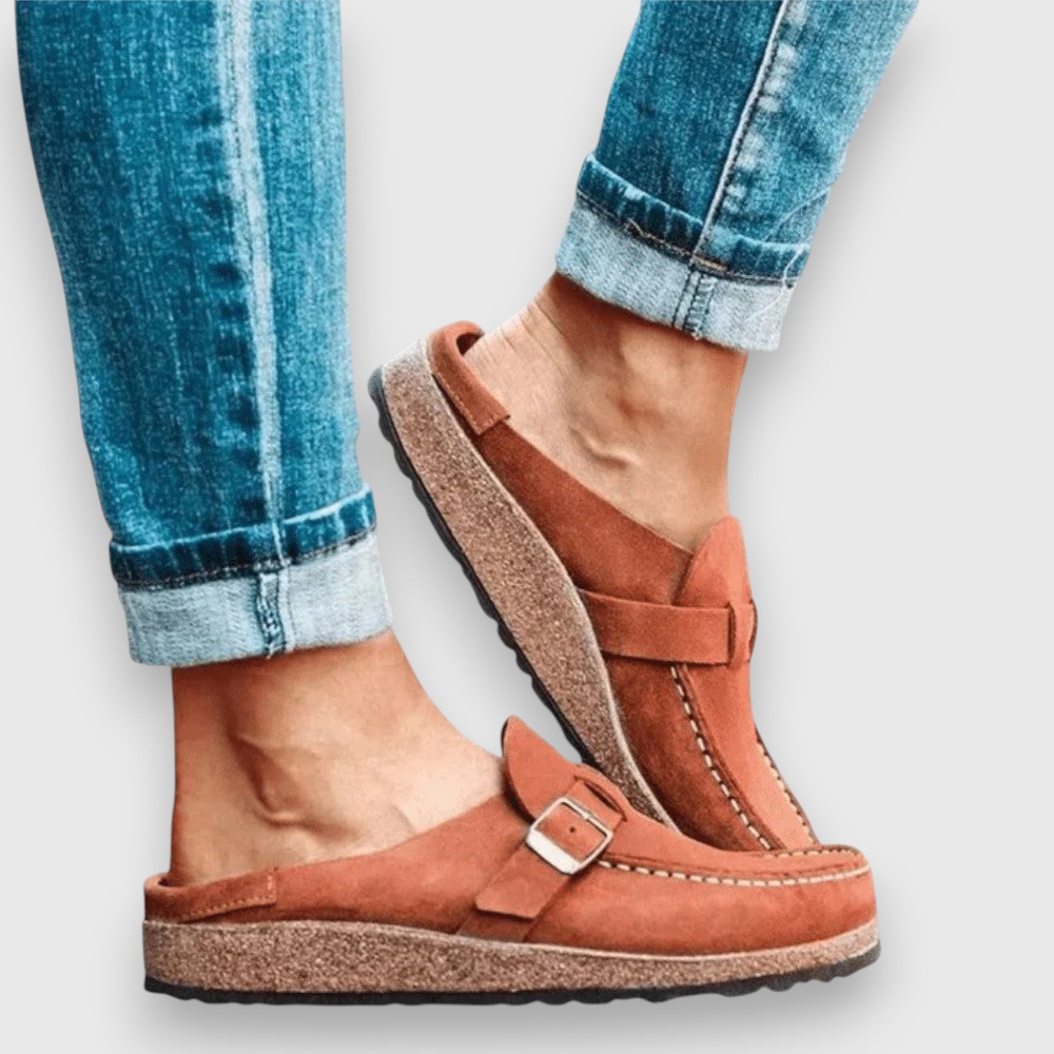 Ophelia – Suede Closed Toe Clog Mules