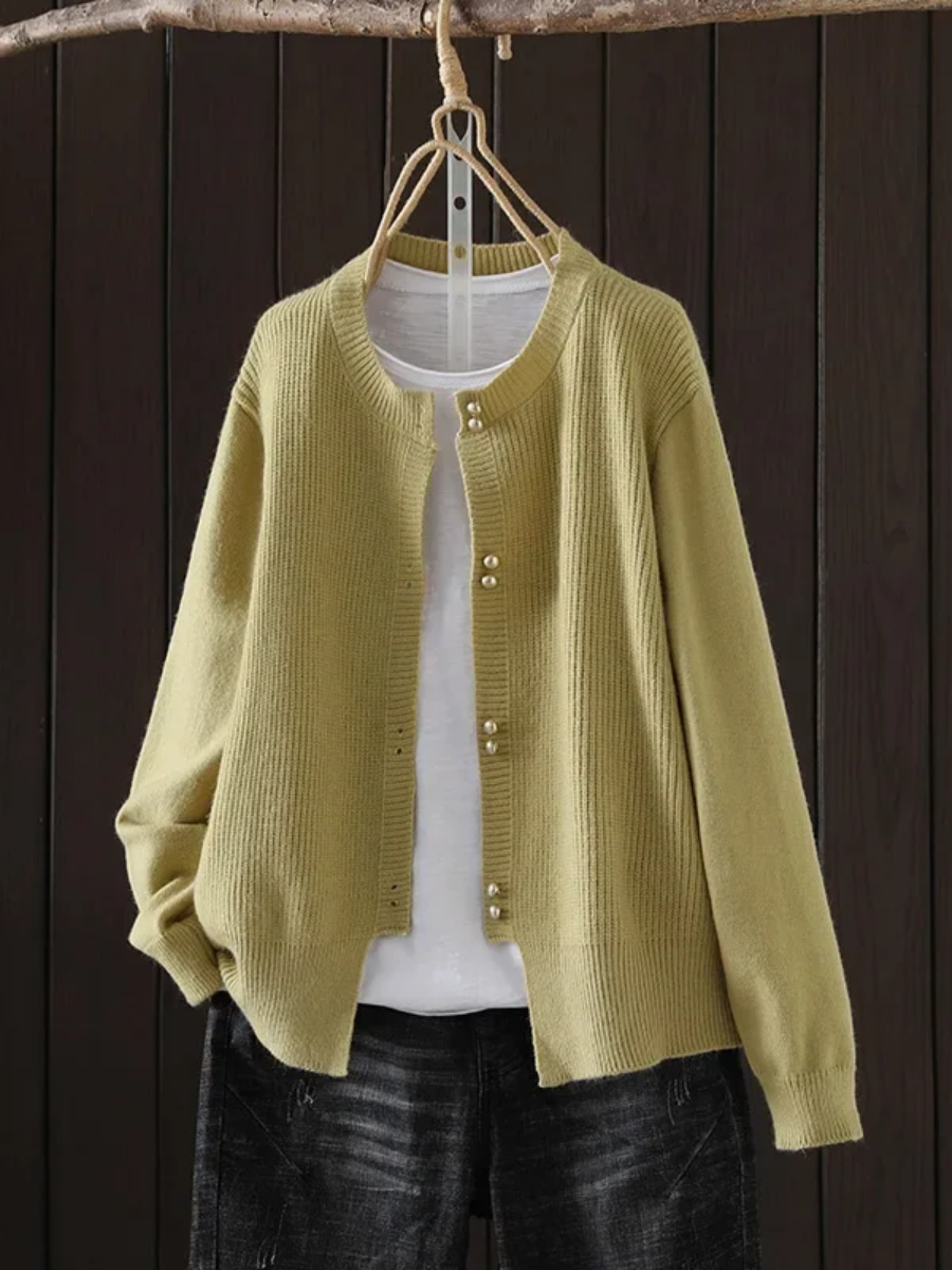 Cora – Batwing Sleeve Button Up Knit Cardigan