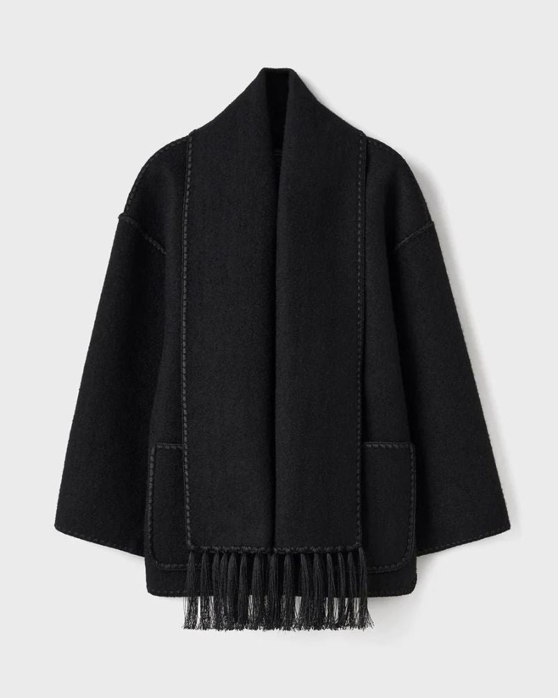 Paisley – Oversized Scarf Collar Jacket