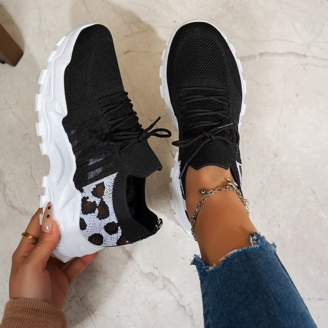 Hadley – Mesh Lace Up Chunky Sole Walking Sneakers